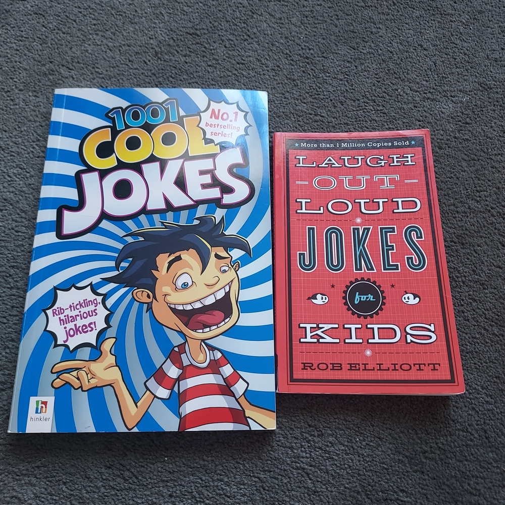 1001 Cool Jokes & Laugh Out Loud Kids Joke Books Lot Of 2 Humor Funny